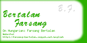 bertalan farsang business card